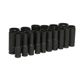 Urrea 1/2" Drive Deep Socket, Metric, 25 pcs 74216